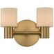 Harlowe LED 11 inch Winter Brass Vanity Light Wall Light