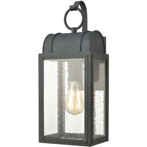 Heritage Hills 1 Light 17 inch Aged Zinc Outdoor Wall Sconce