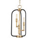 Angler 3 Light 10 inch Aged Brass Chandelier Ceiling Light