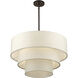 Manorwood 5 Light 28 inch English Bronze Pendant Chandelier Ceiling Light, Medium