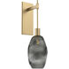 Ellisse 1 Light 6.5 inch Gilded Brass Indoor Sconce Wall Light in Ellisse Smoke, Tempo