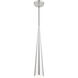 Andes 1 Light 5 inch Brushed Aluminum with Polished Chrome Accents Single Pendant Ceiling Light, Tall