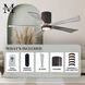 Atlas Irene-5HLK 52 inch Textured Bronze with Barnwood Tone Blades Ceiling Mount Paddle Fan in Barn Wood, Flush Mounted