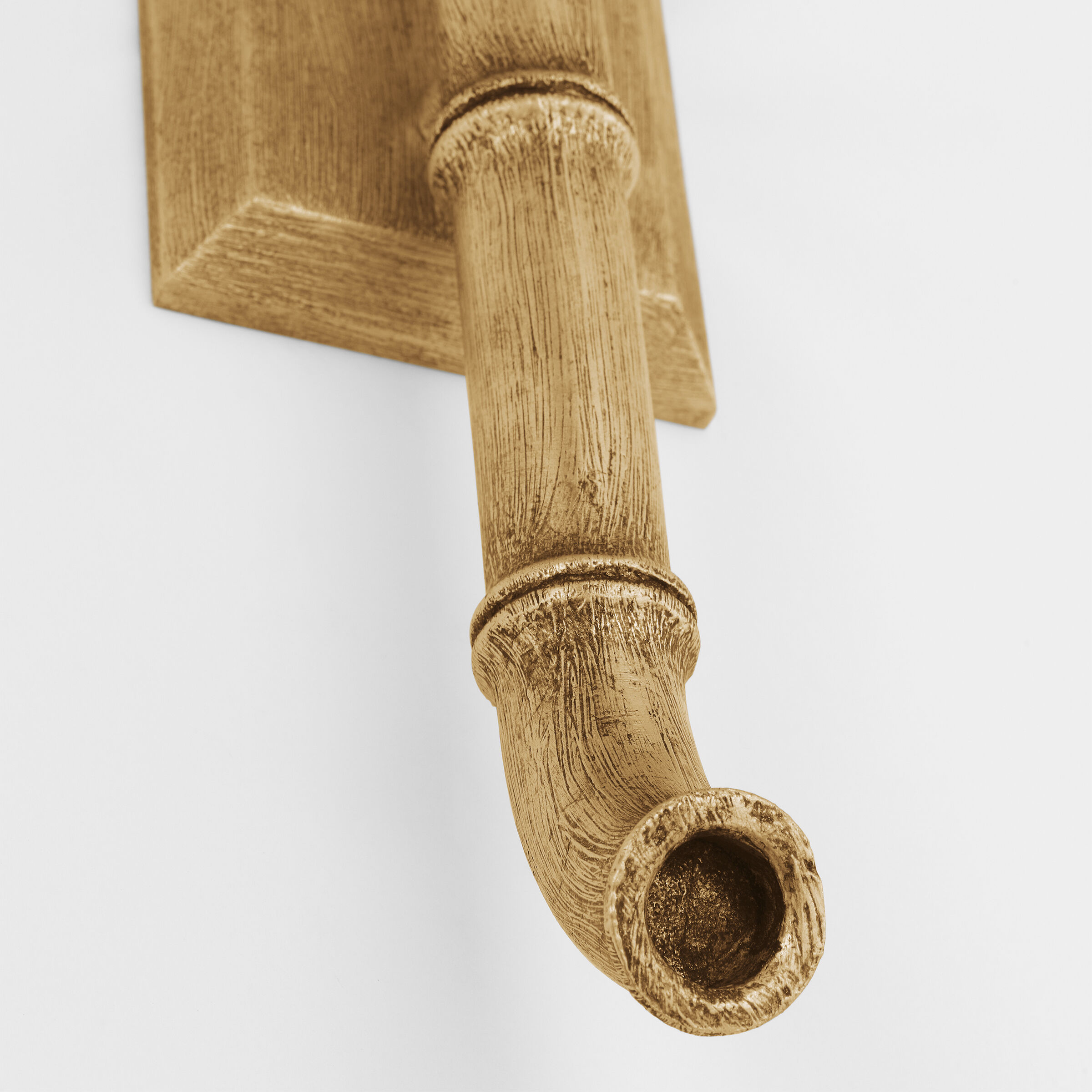 Fisher Weisman Alana LED 12 inch Gilded Plaster Curved Tail Sconce Wall Light