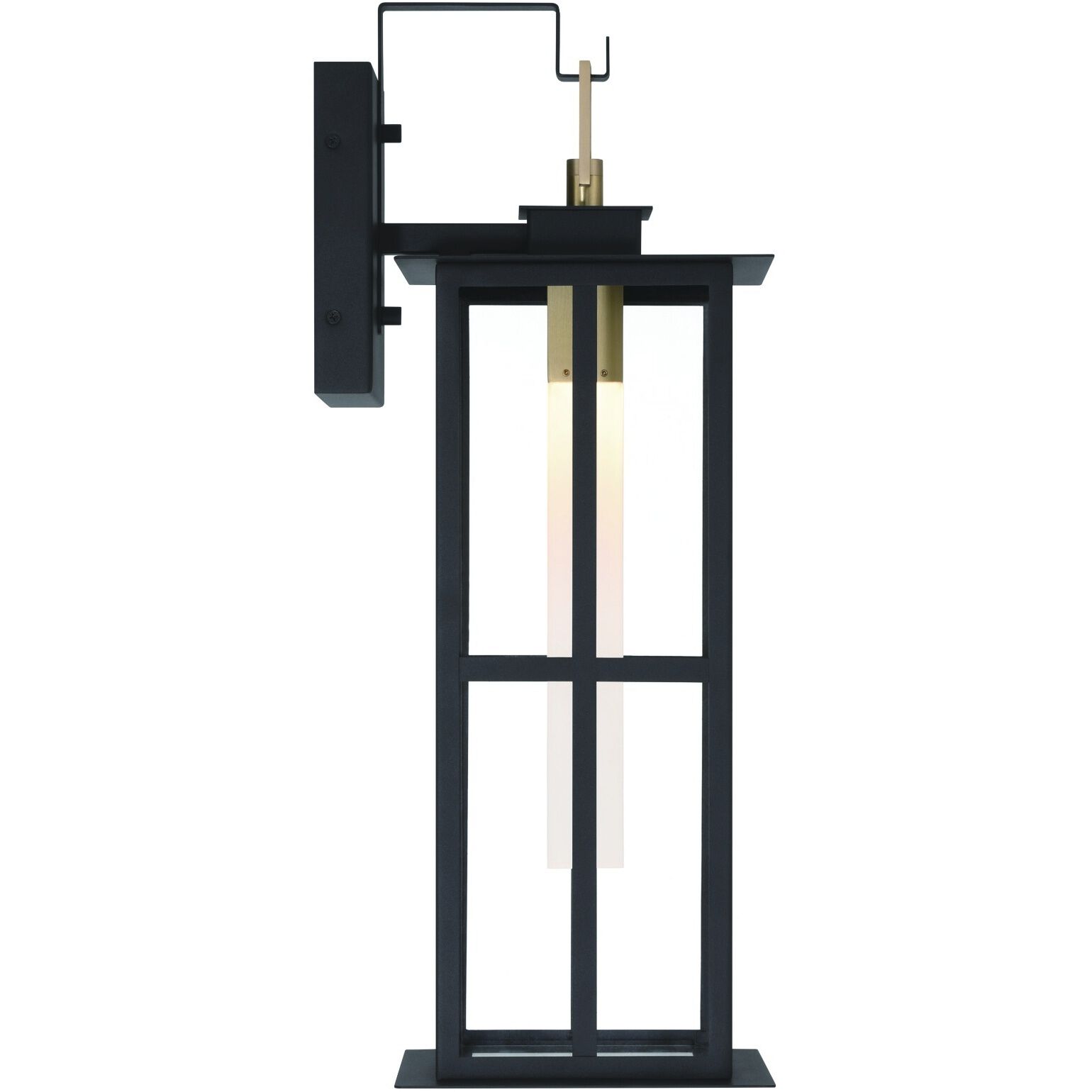 Greyson 1 Light 22 inch Brass and Black Outdoor Wall Lantern
