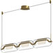 Hilo 43 inch Brushed Gold Linear Pendant Ceiling Light