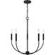 Greenwich 5 Light 24.13 inch Midnight Black Chandelier Ceiling Light