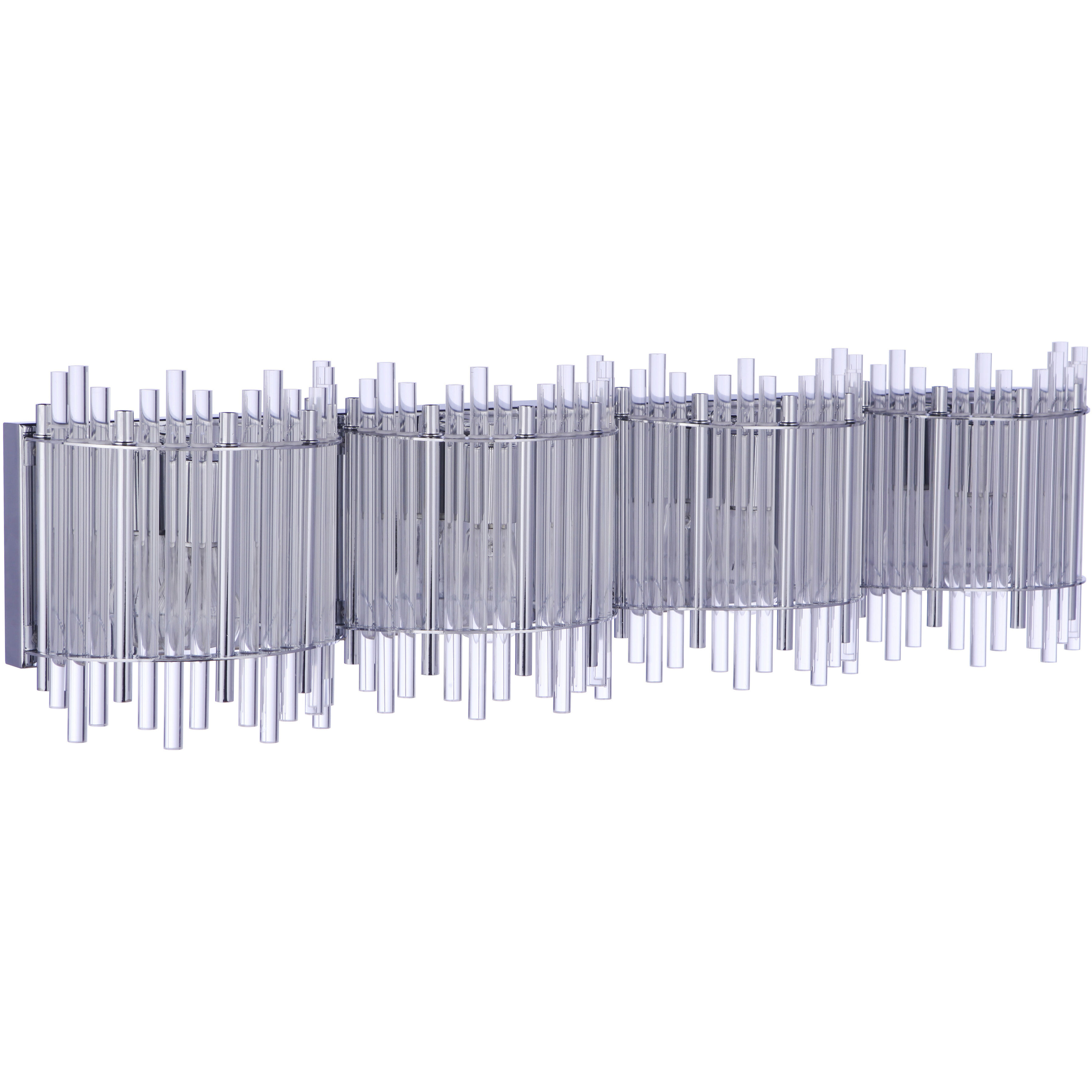 Reveal 4 Light 34.25 inch Chrome Vanity Light Wall Light