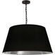Brynn 1 Light 26 inch Black Pendant Ceiling Light in Black/Silver Jewel Tone