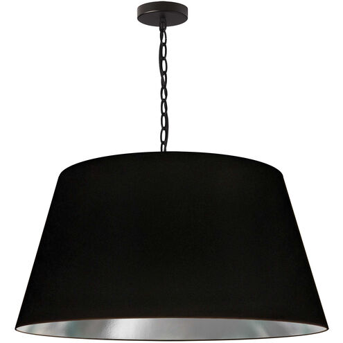 Brynn 1 Light 26 inch Black Pendant Ceiling Light in Black/Silver Jewel Tone