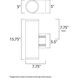 Lightray 2 Light 15.75 inch Architectural Bronze Outdoor Wall Mount