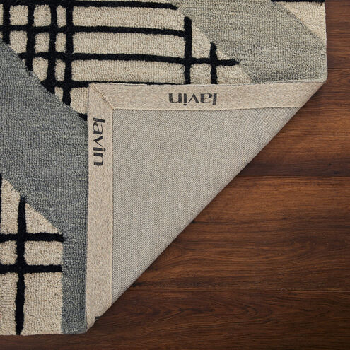 Sachin 130 X 94 inch Black/White Rug in 8 x 11