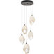Chrysalis 5 Light 16.1 inch Oil Rubbed Bronze Pendant Ceiling Light in White Crystal, Large