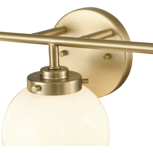 Fairbanks 3 Light 23.25 inch Brushed Gold Vanity Light Wall Light in Opal