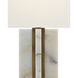 Khalil 32.5 inch 150 watt Natural and Antique Brass Table Lamp Portable Light