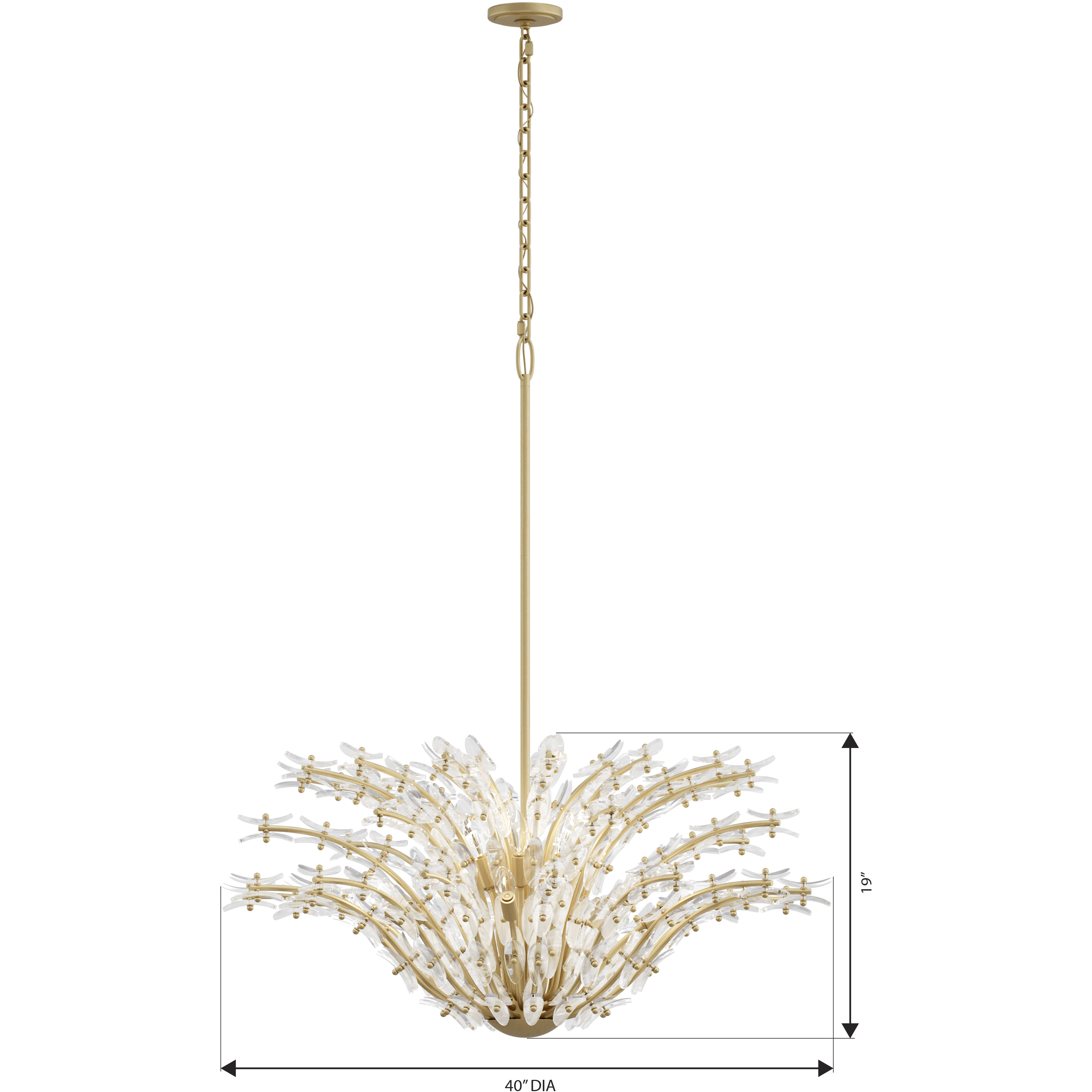 Sorra 14 Light 40 inch Painted Legacy Brass Chandelier Ceiling Light