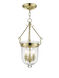 Jefferson 3 Light 10 inch Polished Brass Chain Lantern