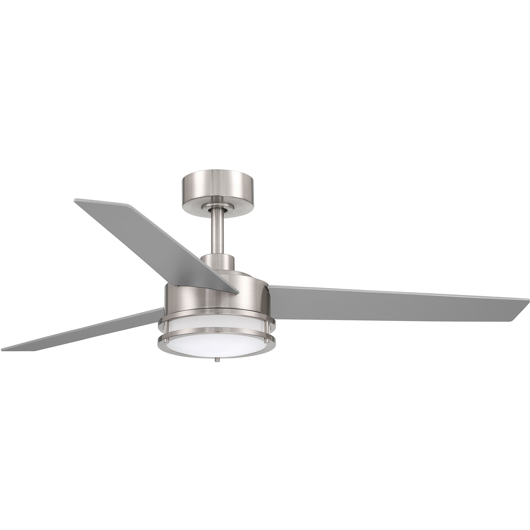 Cassini 52 inch Brushed Nickel with Reversible Silver/Pearl Gray Blades DC Smart Fan