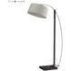 Logan Square 76 inch 60 watt Dark Brown with Chrome Floor Lamp Portable Light