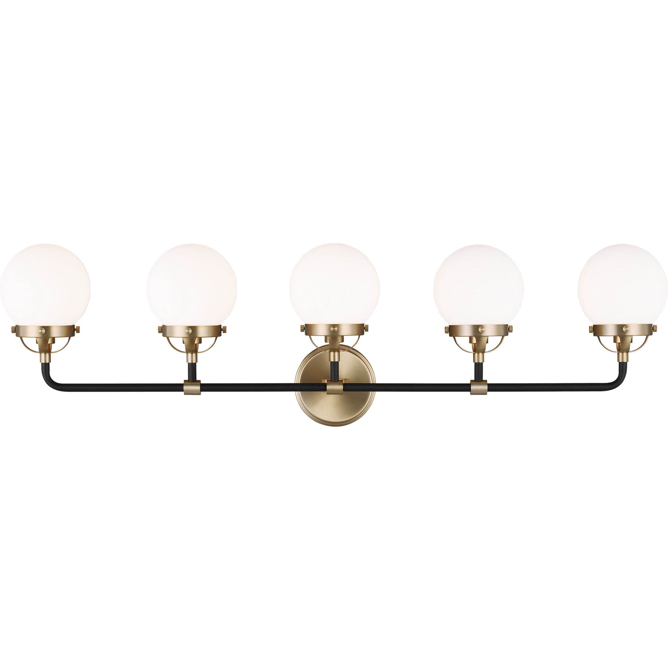 Ian K. Fowler Cafe Wall Bath Fixture Wall Light in Satin Brass