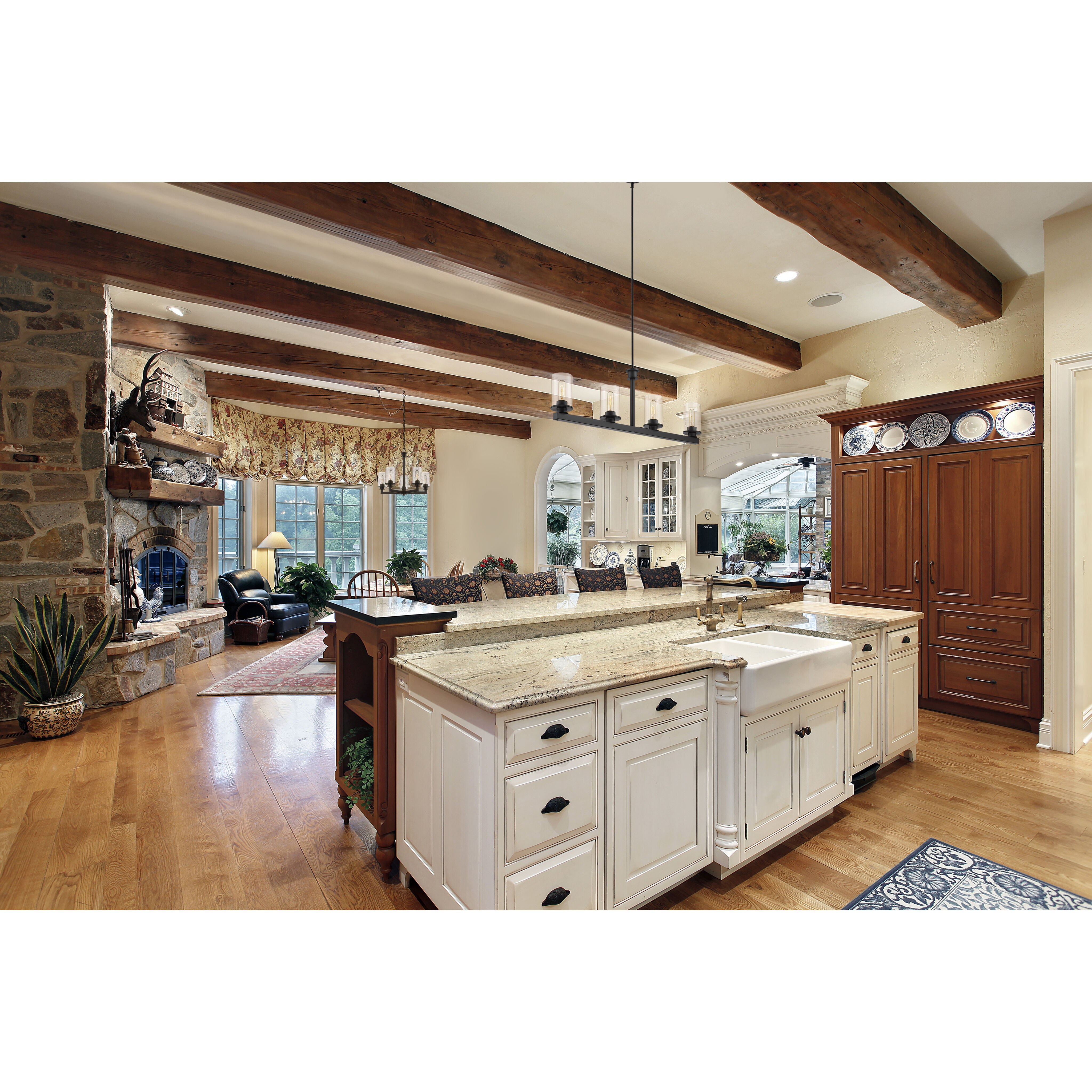 Savannah 5 Light 24 inch Bronze Chandelier Ceiling Light