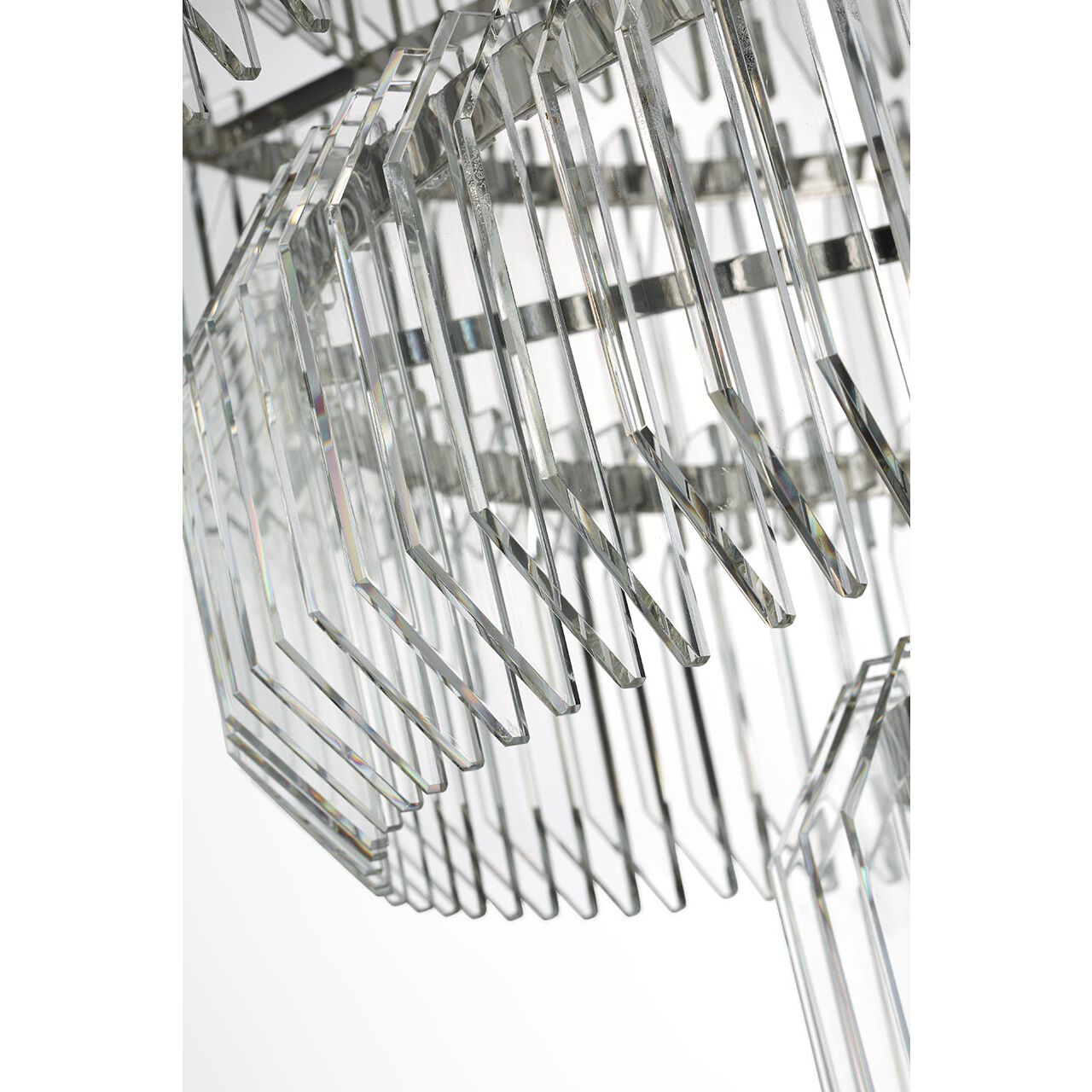 Waterford Killarney LED 32 inch Polished Nickel Layered Chandelier Ceiling Light