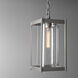 Cela 1 Light 8 inch Coastal Burnished Steel Outdoor Lantern in Clear, Large