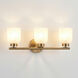 Vonda 3 Light 21 inch Aged Brass Vanity Light Wall Light
