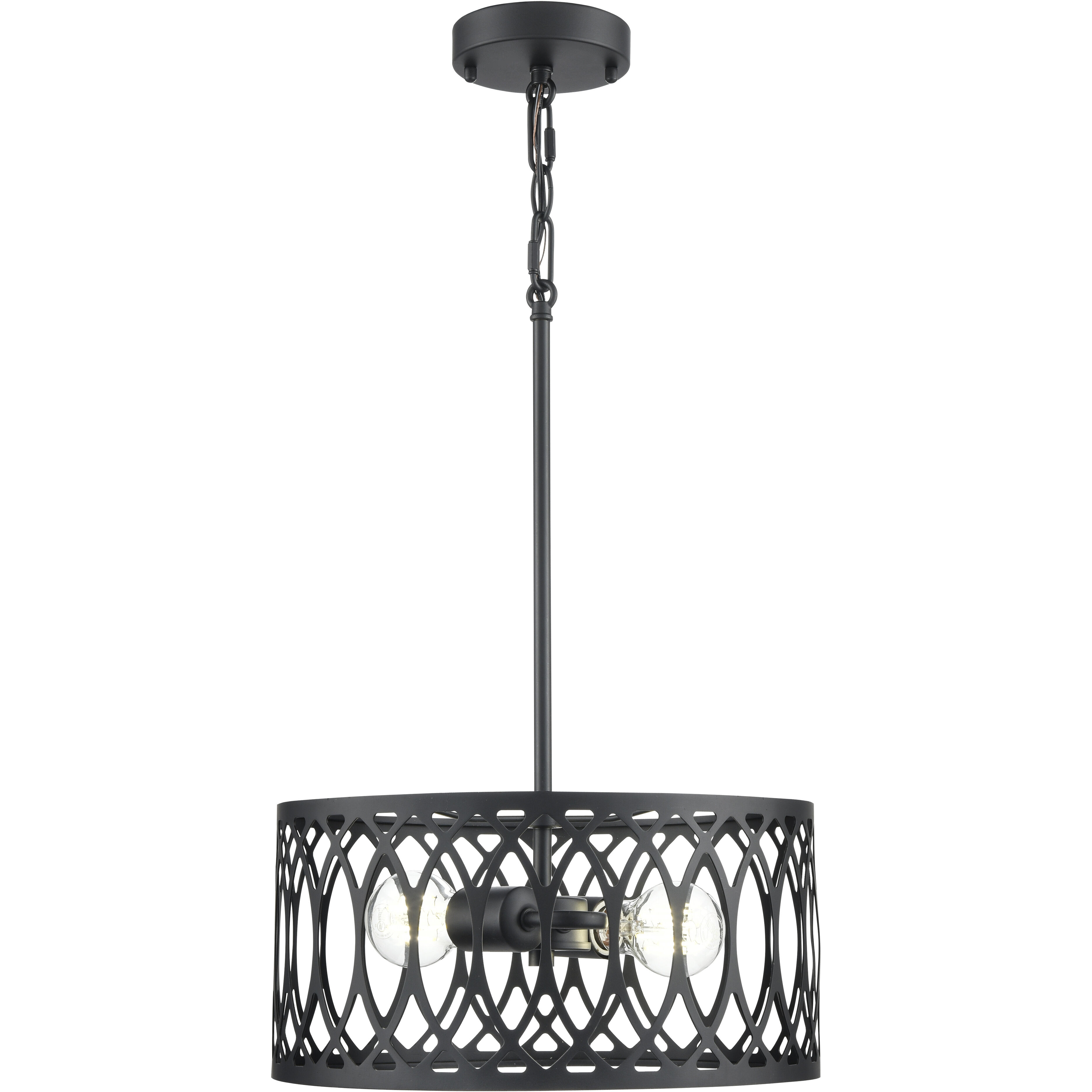 Arelyn 2 Light 13 inch Matte Black Pendant Ceiling Light
