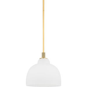 Oberon 1 Light 14 inch Aged Brass Pendant Ceiling Light