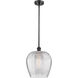 Ballston Norfolk 1 Light 12 inch Matte Black Mini Pendant Ceiling Light in Clear Glass