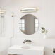 Curvato LED 25.5 inch Polished Chrome with White Vanity Light Wall Light