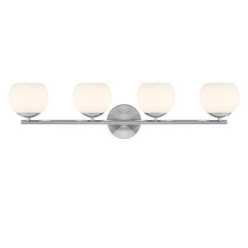 Moon Breeze 4 Light 33 inch Polished Nickel Vanity Light Wall Light