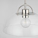 Elijah 1 Light 14 inch Polished Nickel Pendant Ceiling Light