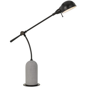 Johnstone 38 inch 60 watt Cement and Black Desk Lamp Portable Light