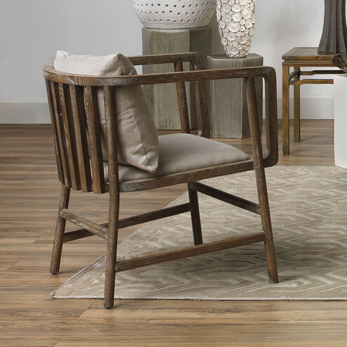 Grayson Grey Wood Arm Chair