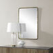 Ivory 36 X 24 inch Dark Antique Brushed Brass Wall Mirror