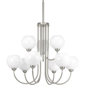Carisa 9 Light 31.5 inch Brushed Nickel Chandelier Ceiling Light