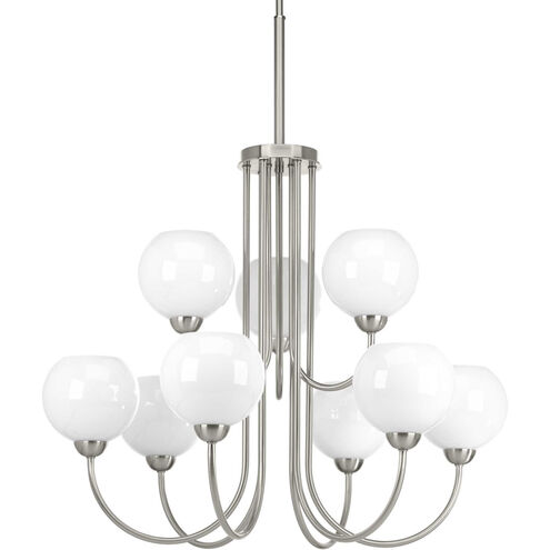 Carisa 9 Light 31.5 inch Brushed Nickel Chandelier Ceiling Light