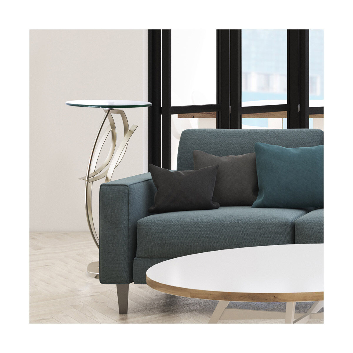 Xenia 40 X 16 inch Silver Jacobean Accent Table