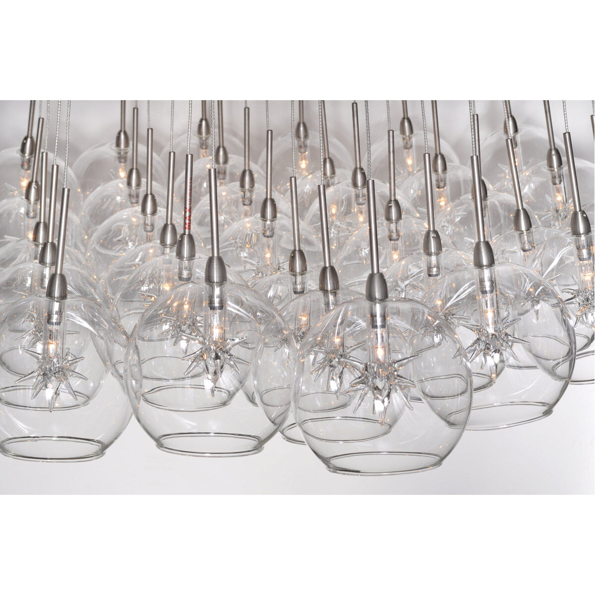Starburst 37 Light 33 inch Satin Nickel Multi-Light Pendant Ceiling Light in Clear