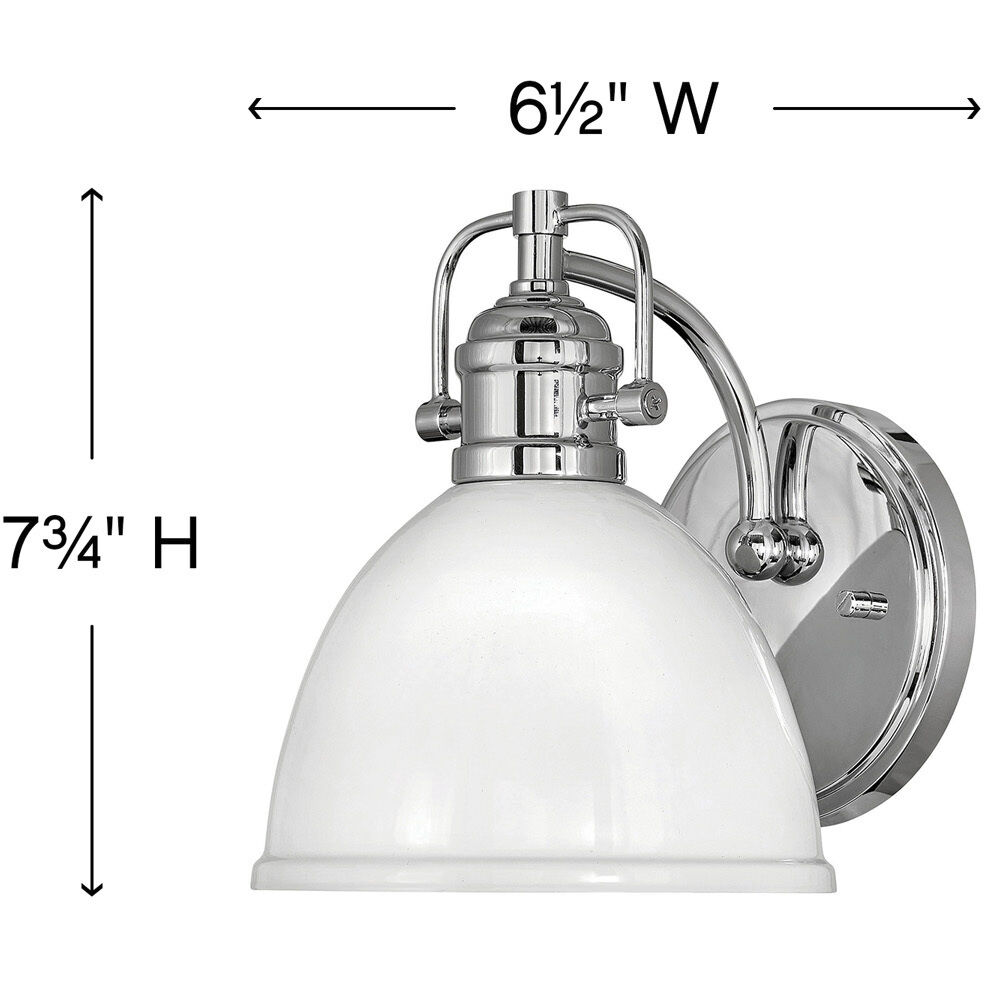 Rowan 1 Light 8 inch Chrome Vanity Light Wall Light