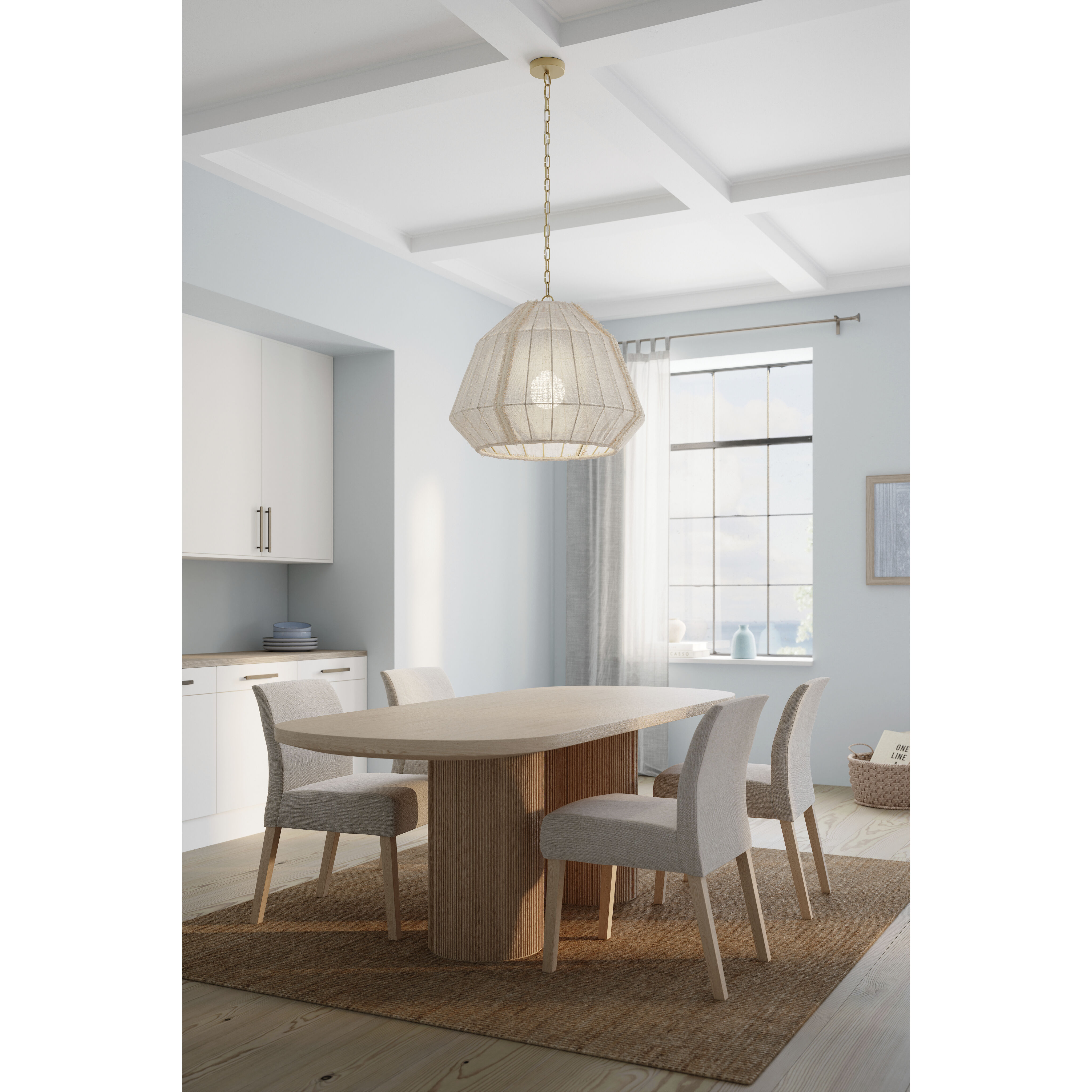 Velune 1 Light 28 inch Legacy Brass Pendant Ceiling Light