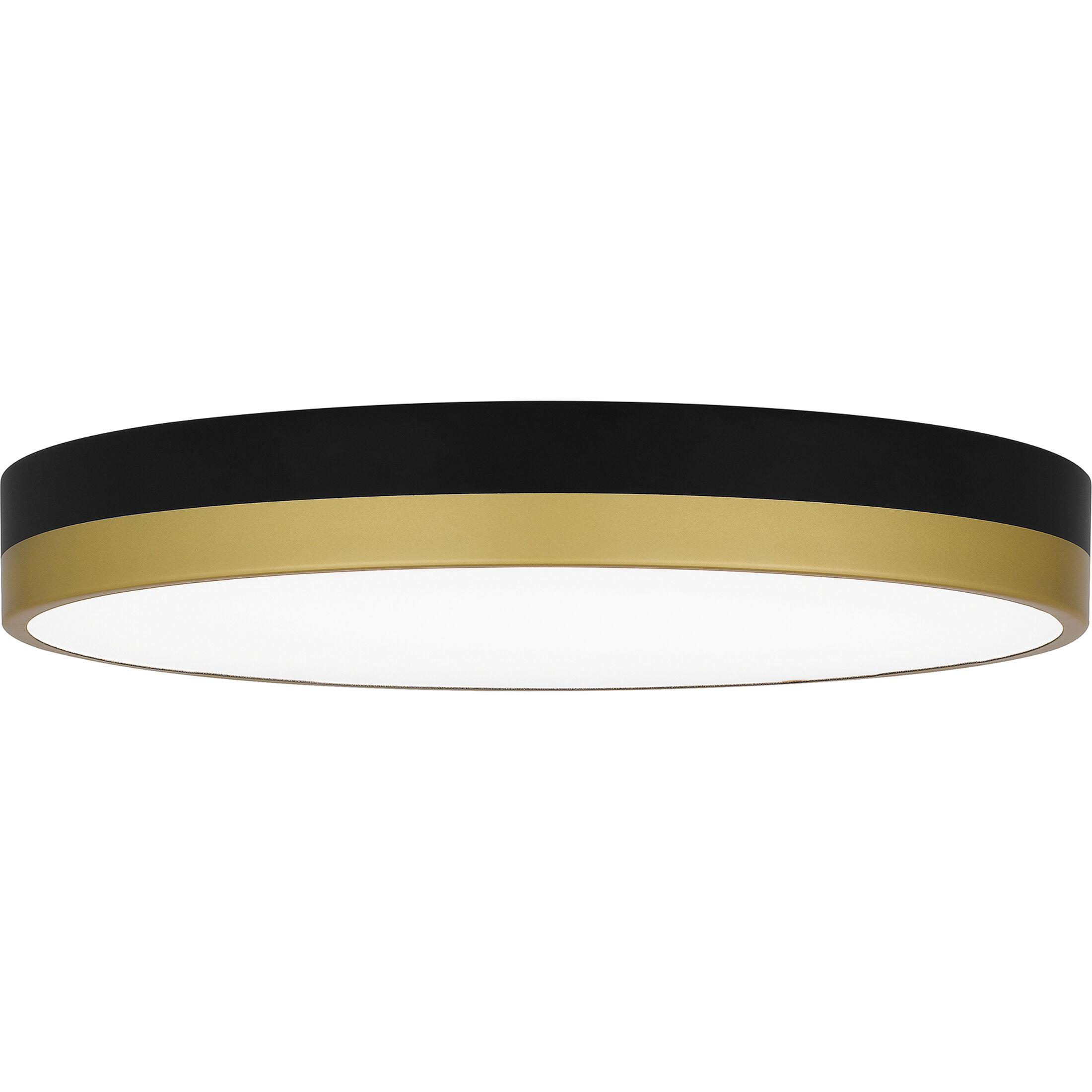 Weldin LED 15 inch Matte Black Gold Flush Mount Ceiling Light
