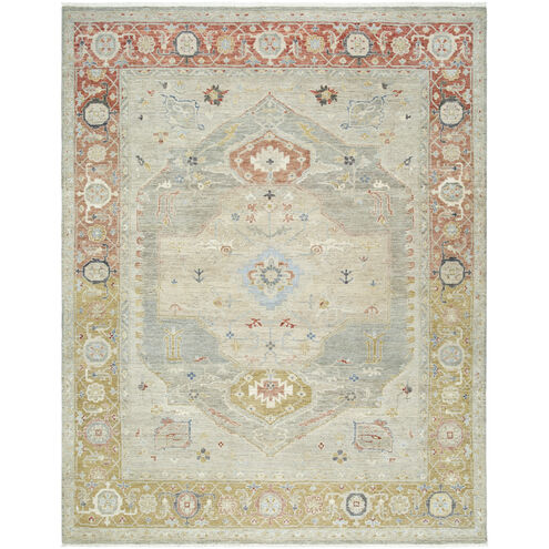 Anatolia 108 X 72 inch Light Olive / Gray / Burgundy / Camel / Olive Handmade Rug in 6 x 9