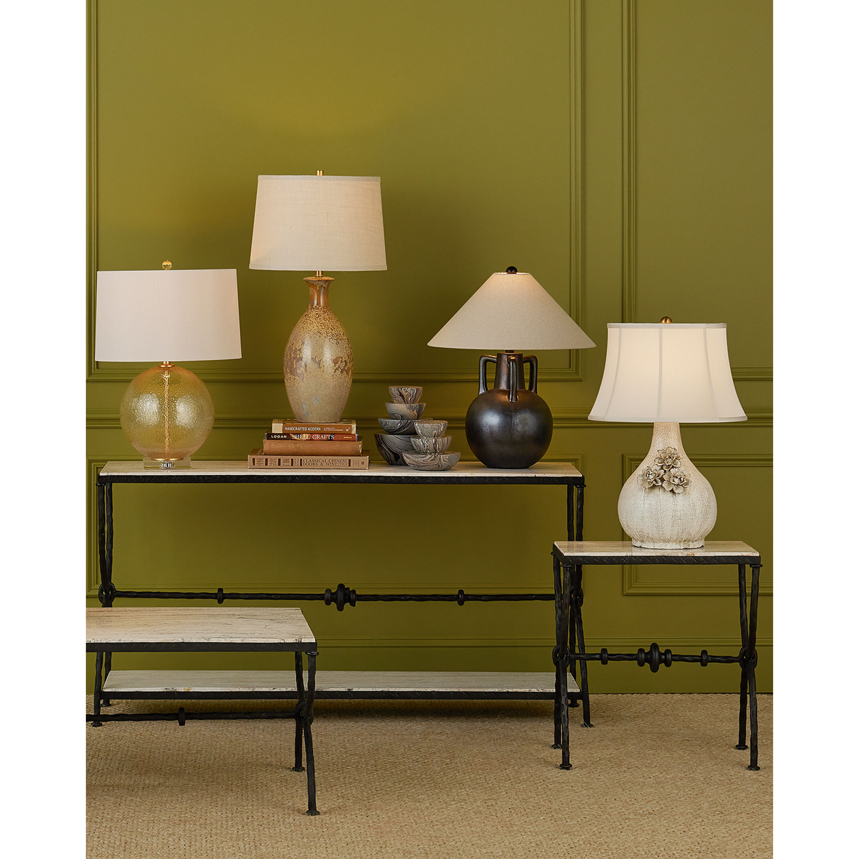 Attar 26 inch 150.00 watt White Table Lamp Portable Light