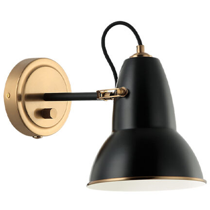 Buzz 1 Light 6.5 inch Black Wall Sconce Wall Light in Aged Gold Brass and Black