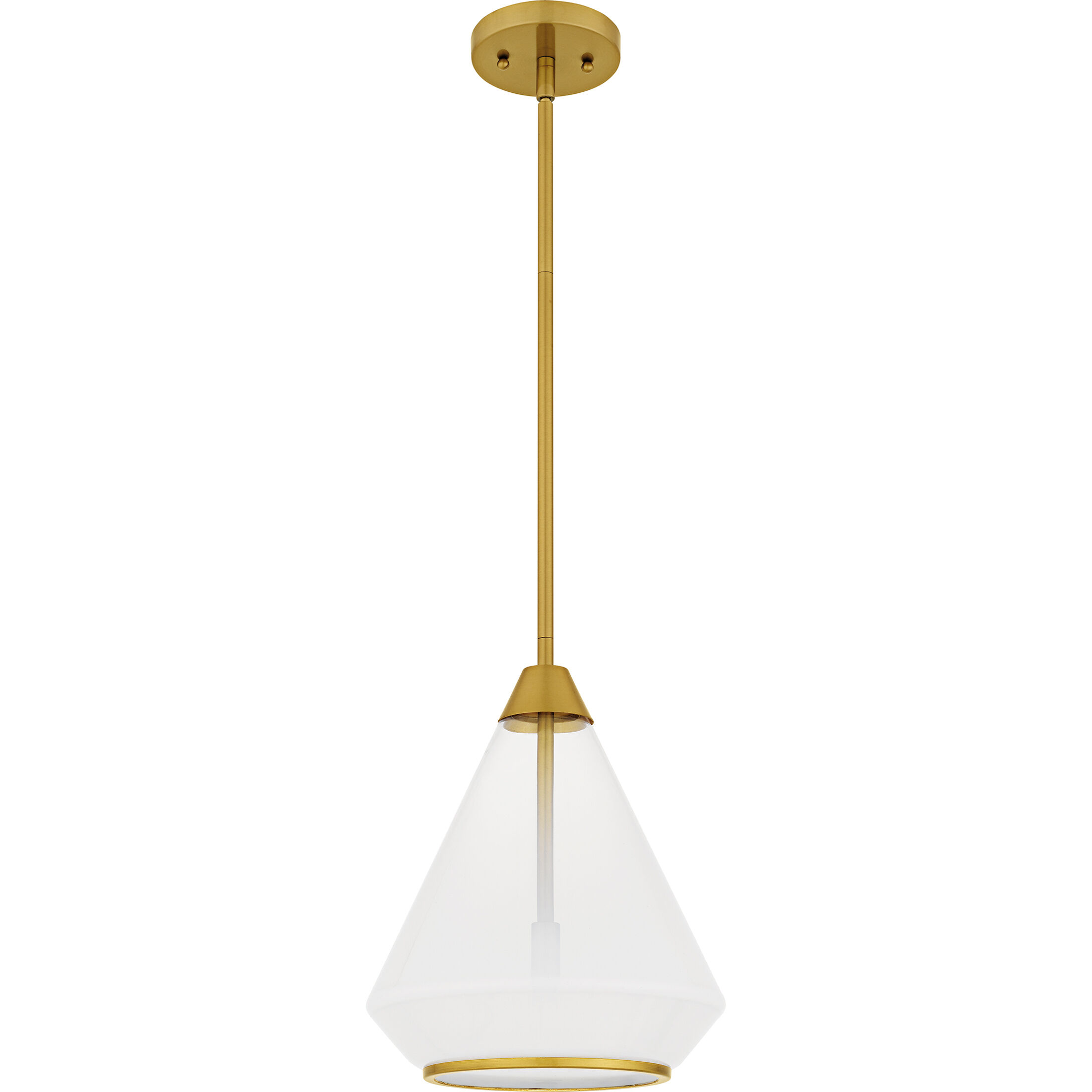 Haze 1 Light 10.5 inch Brushed Gold Mini Pendant Ceiling Light, Small