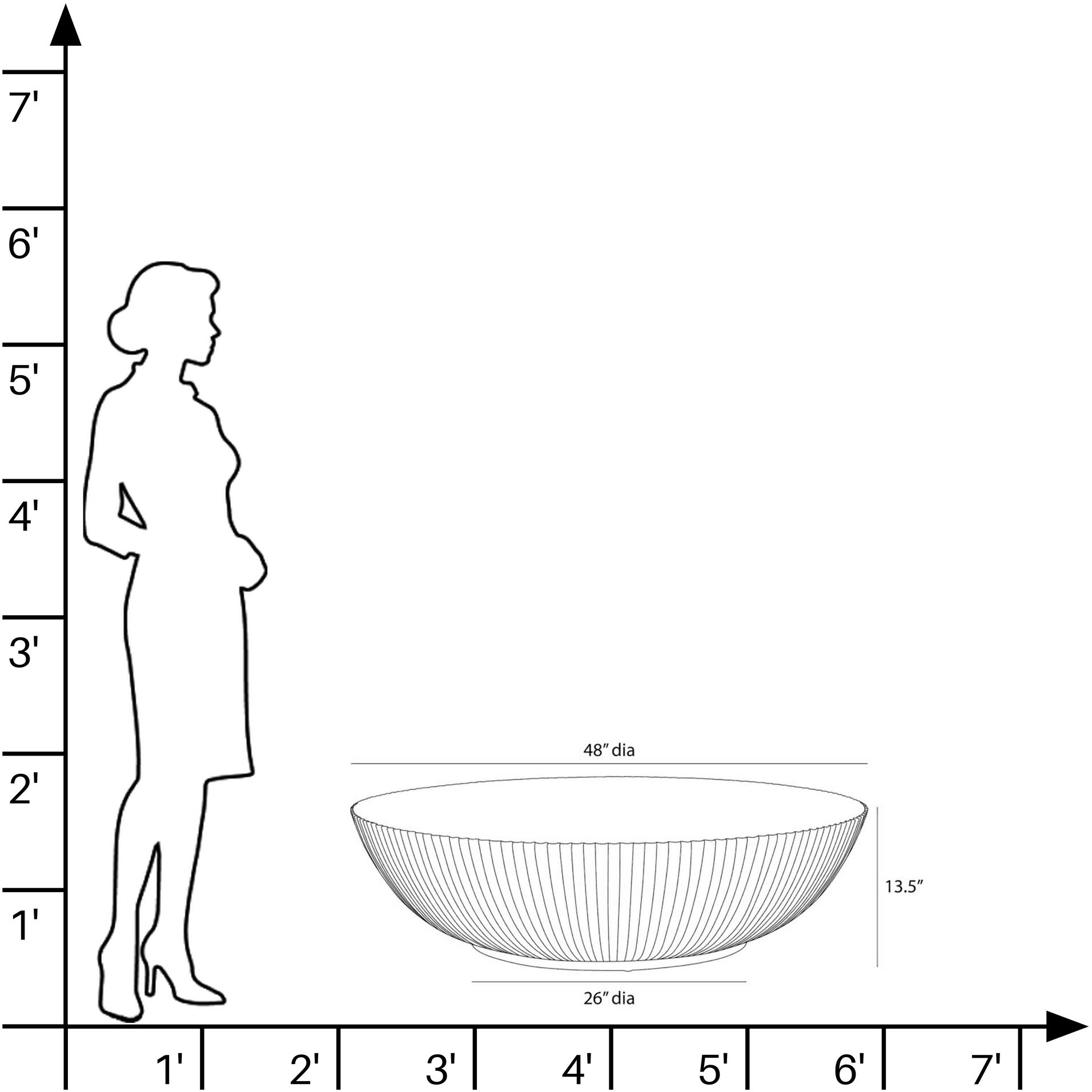 Etta 48 inch Black and Bronze Outdoor Coffee Table