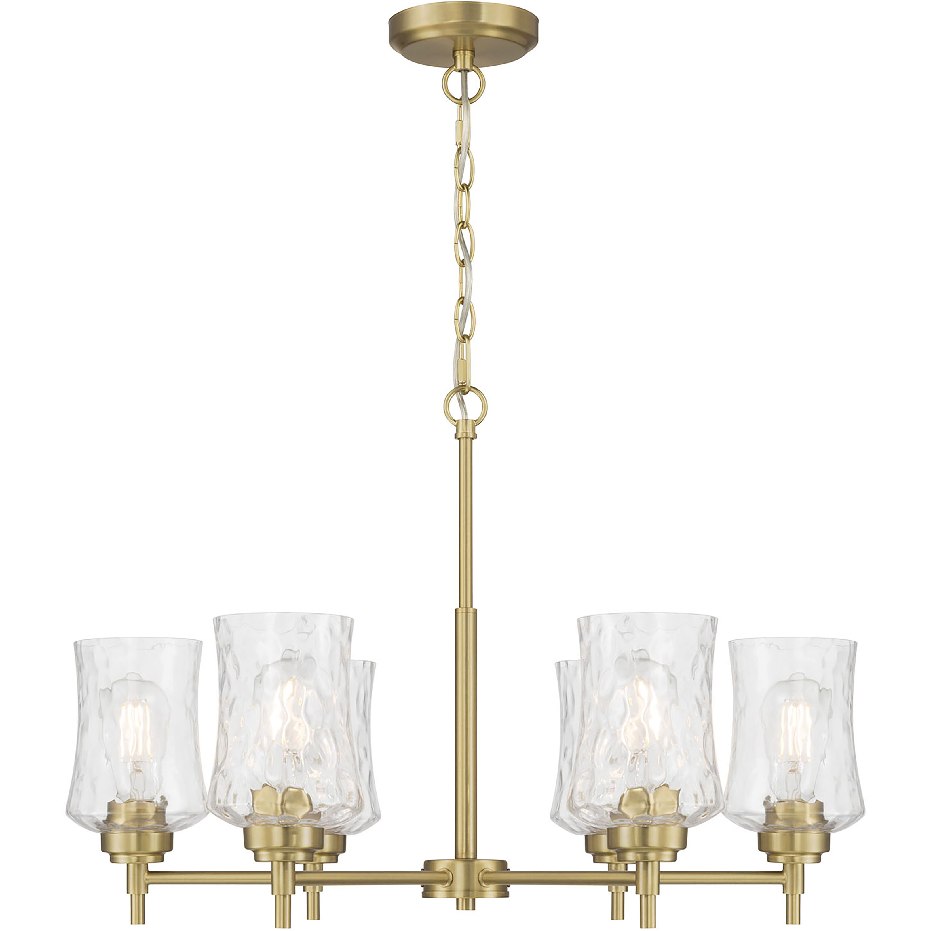 Clarvyn 6 Light 25.5 inch Vintage Brass Chandelier Ceiling Light